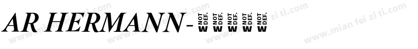 AR HERMANN字体转换